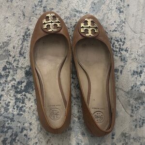 Tory Burch Tan Leather Flats